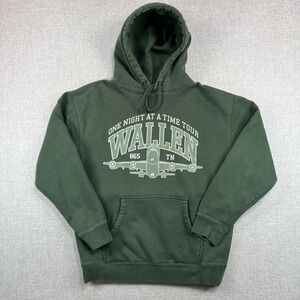 Morgan Wallen Tour Hoodie One Night At A Time Unisex M Green Graphic Country